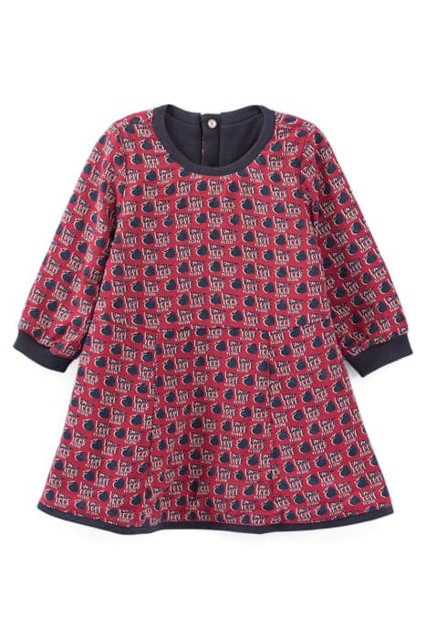 BABY GIRLS’ NAVY/HEART-APPLES REVERSIBLE DRESS by IKKS