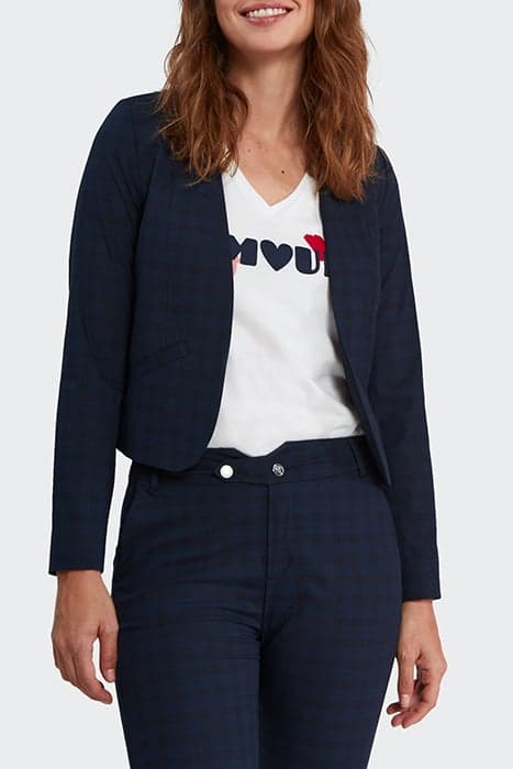 NAVY CHECK SUIT JACKET by ICODE