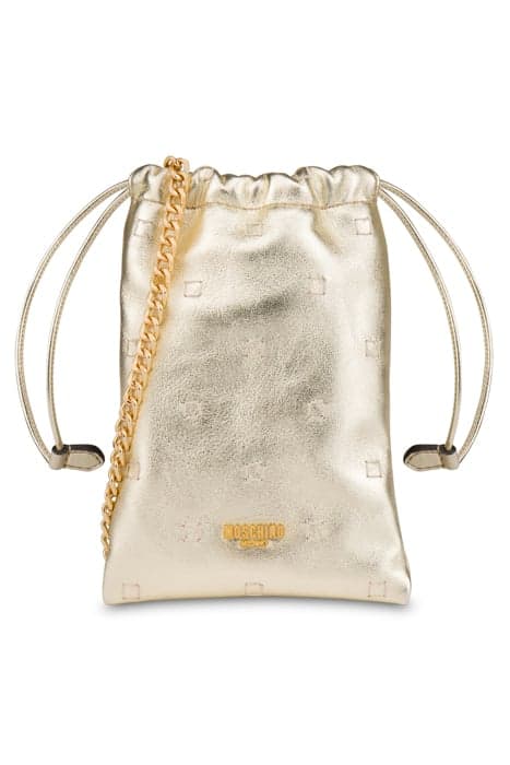 MINI BAG IN LAMINATED NAPPA GOLD by Moschino