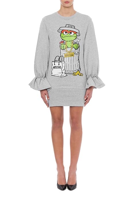 MOSCHINO MOSCHINO SESAME STREET© SWEATSHIRT DRESS GREY by Moschino