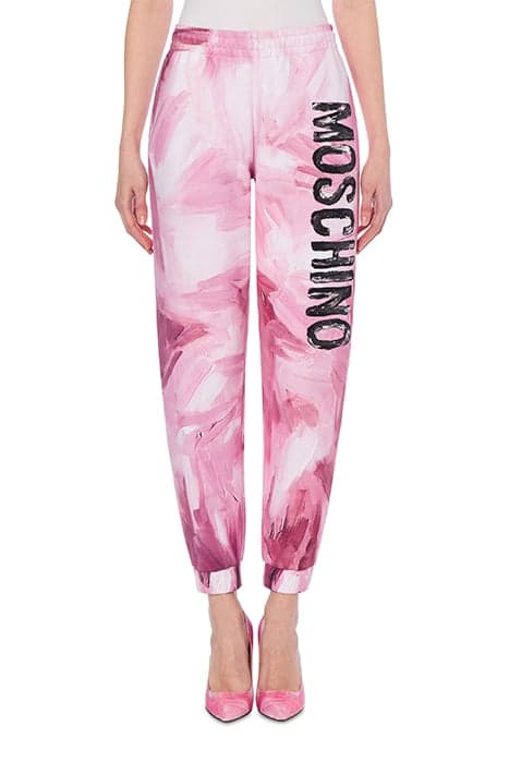 PAINTING FLEECE JOGGING PINK by Moschino