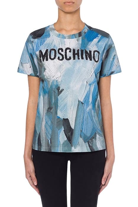 PAINTING JERSEY T-SHIRT BLUE by Moschino