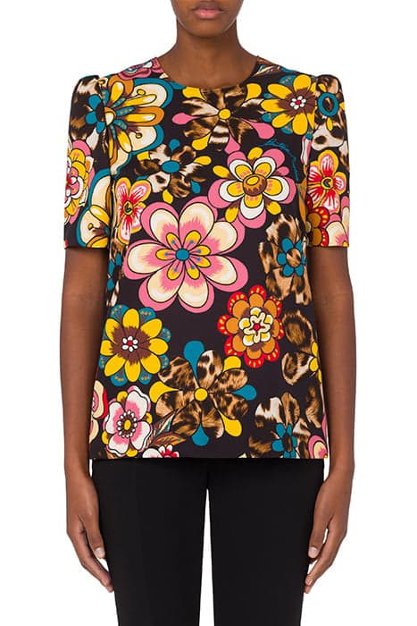 FLOWER POWER LIGHT CADY TOP BLACK by Moschino