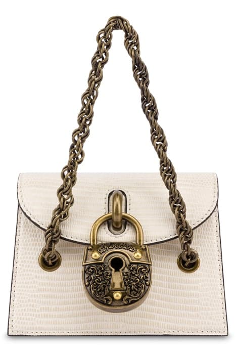 PADLOCK MINI BAG WITH TEJUS PRINT WHITE by Moschino