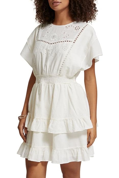 MINI DRESS WITH BRODERIE ANGLAISE SOFT ICE by Scotch & Soda