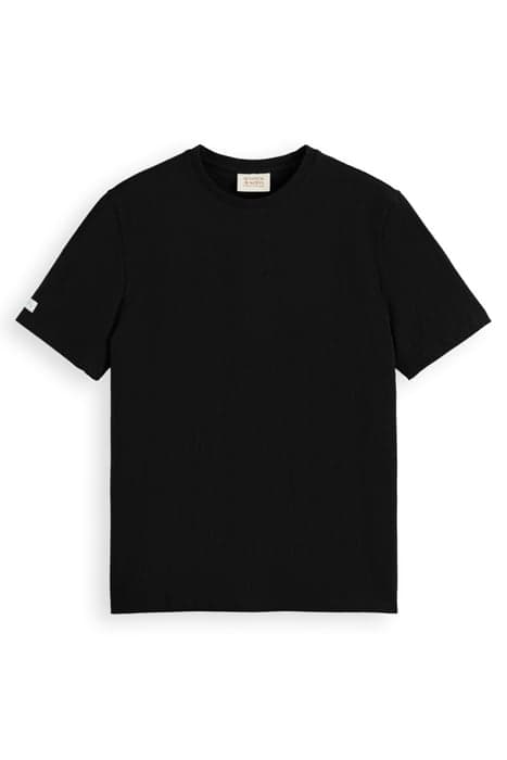 COTTON LINEN T-SHIRT BLACK by Scotch & Soda