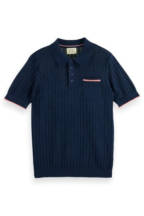 OPENWORK POLO NAVY by Scotch & Soda