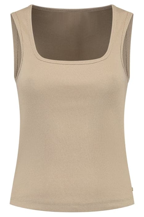 RIB SINGLET TAUPE by NIKKIE