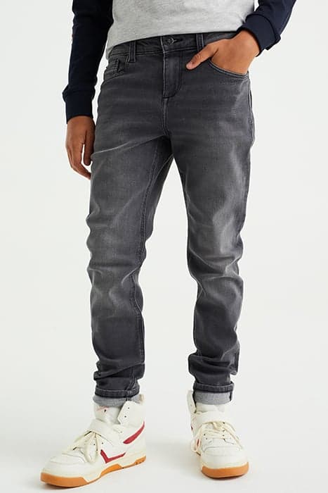 5-POCKET MID WAIST GREY by WE Fashion