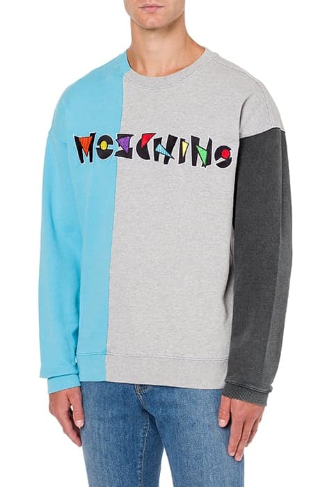 GEOMETRIC LOGO COLOR BLOCK SWEATSHIRT MULTICOLOR by Moschino