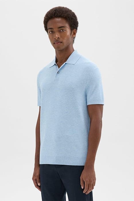 GORIS POLO SHIRT IN PIQUÉ LIGHT BILEN SKYLIGHT MELANGE by THEORY