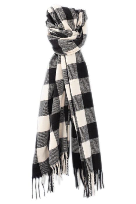 BLACK CHECK SCARF BLACK by IKKS