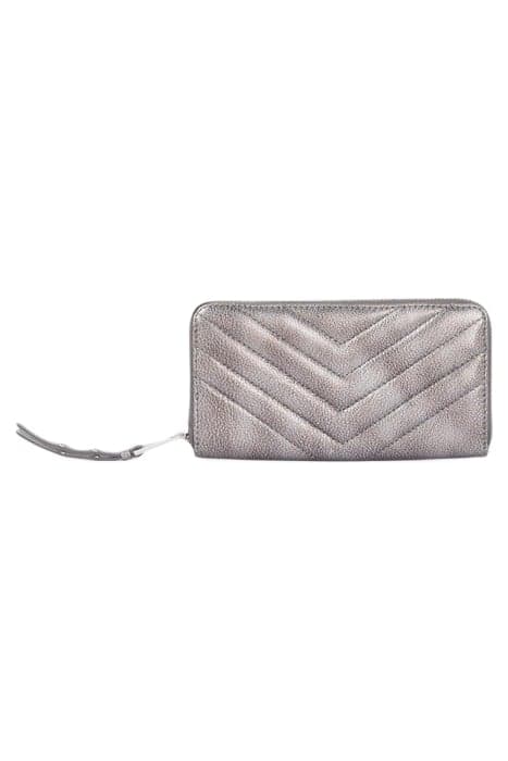 1440 COMPAGNON METALLISE QUILTED CHEVRON WALLET GREY by IKKS