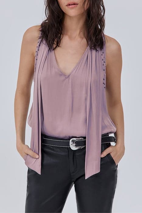 LAVENDER FLOWING TOP WITH NECK TIE LAVANDE by IKKS