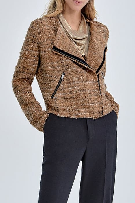 PURE EDITION- BRONZE TWEED-STYLE SQUARE JACKET GOLD by IKKS