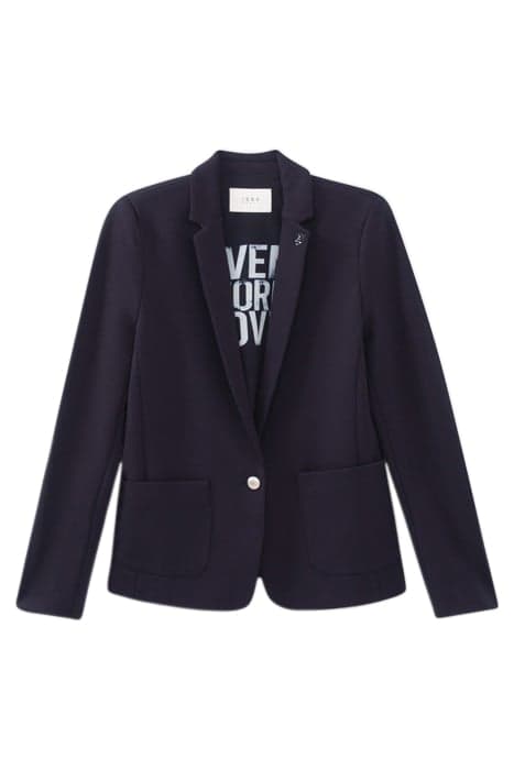 NAVY SUIT JACKET WITH STRIPED COLLAR AND SLEEVES NAVY by IKKS