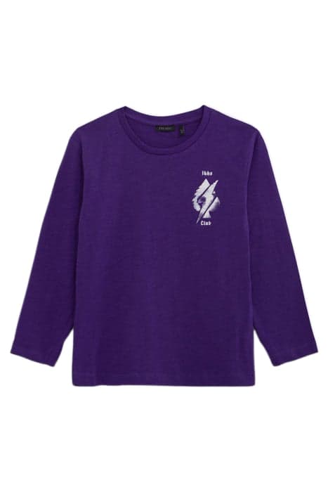 BOYS’ PURPLE T-SHIRT, ACE OF SPADES IMAGE FRONT AND BACK PUR by IKKS