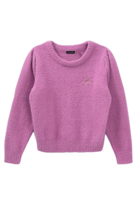 GIRLS’ DARK PINK KNIT SWEATER WITH EMBROIDERY PINK by IKKS