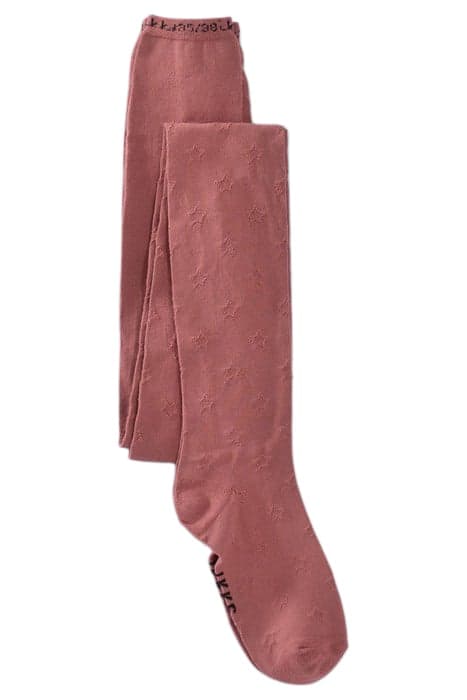 GIRLS’ PINK OPENWORK KNIT TIGHTS WITH STAR MOTIFS ROSEWOOD by IKKS