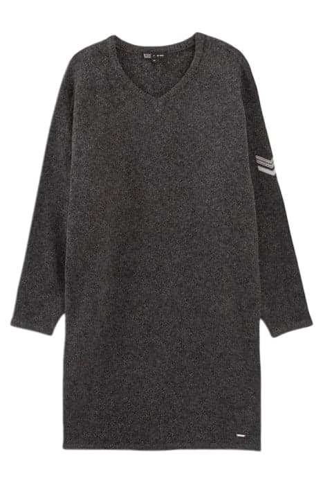 GIRLS’ GREY KNIT DRESS WITH CHEVRON EMBROIDERY GREY by IKKS