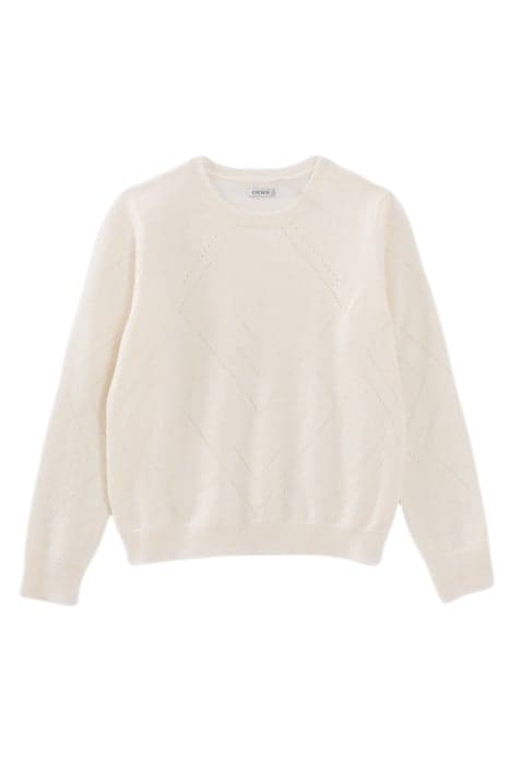 GIRL'S ECRU OPENWORK KNIT SWEATER OFF-WHITE by IKKS