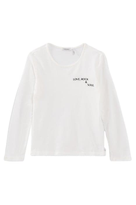 GIRL'S OFF-WHITE CHEST EMBROIDERY T-SHIRT OFF-WHITE by IKKS