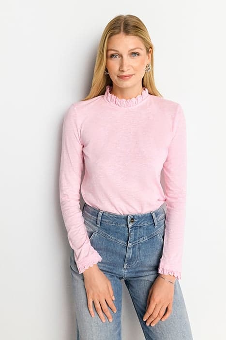 ORGANIC SLUB FRILL LONGSLEEVE ROSE SHADOW by Rich & Royal