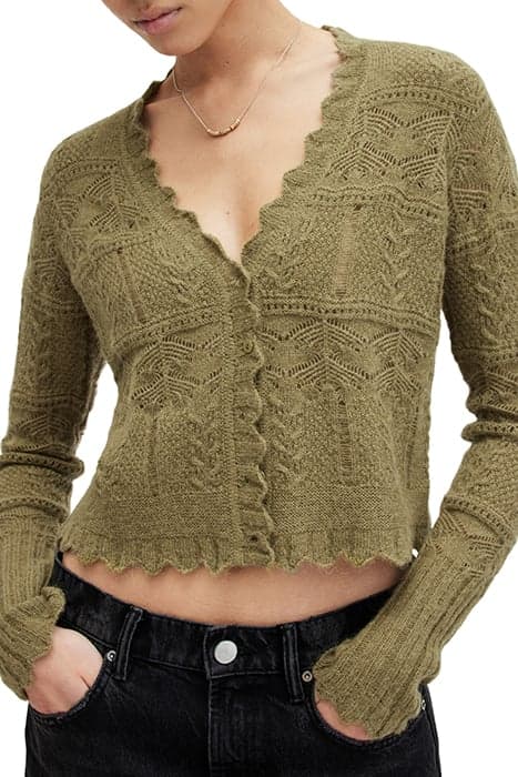 VANESSA CARDIGAN GRASS GREEN by AllSaints