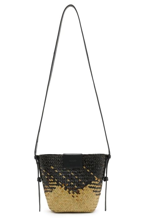 EBRO STRAW CROSSBODY BLACK/BROWN by AllSaints