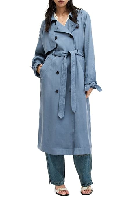 KIKKI TRENCH PETROL BLUE by AllSaints