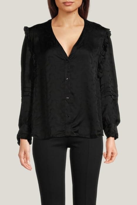 LONG SLEEVED TOP BLACK by Sandro