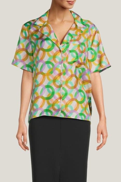 SHORT SLEEVED TOP MULTI GREEN by Sandro