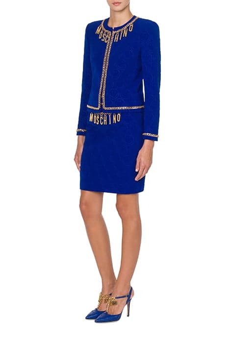 MOSCHINO X SMILEY© CREPE JACKET BLUE by Moschino