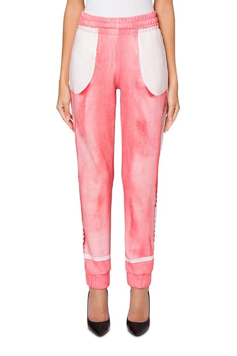 INSIDE OUT TROMPE-L'ŒIL FLEECE JOGGING PINK by Moschino