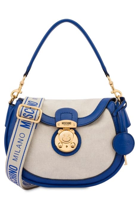 TEDDY LOCK MEDIUM HOBO BAG BLUE by Moschino