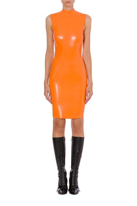 LATEX DRESS ORANGE by Moschino