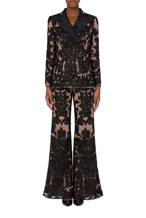 EMBROIDERED LACE JACKET BLACK by Moschino