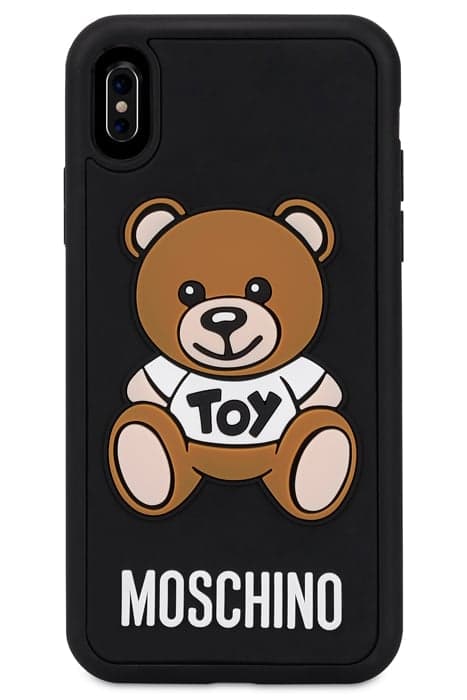 IPHONE XS MAX COVER WITH MOSCHINO TEDDY BEAR BLACK by Moschino