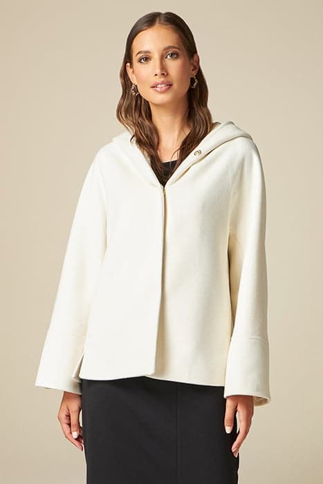 HOODED CAPE WHITE by Oltre