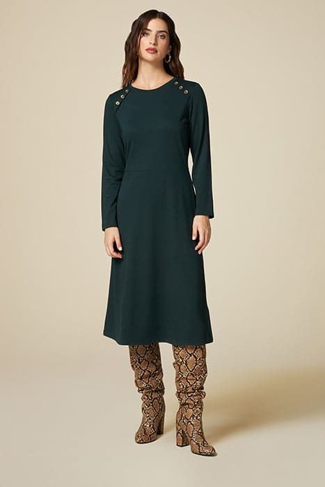 MILANO-STITCH MIDI DRESS GREEN by Oltre