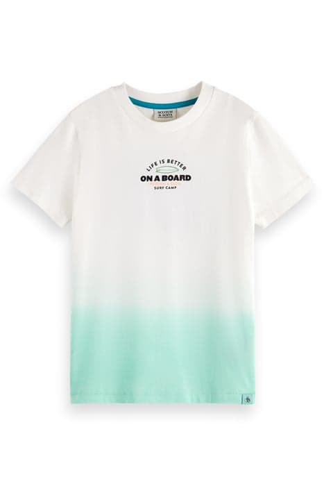 RELAXED-FIT DIP-DYED T-SHIRT OFF WHITE/ TROPICAL MINT by Scotch & Soda