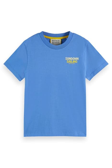 RELAXED-FIT ARTWORK T-SHIRT TILE BLUE by Scotch & Soda