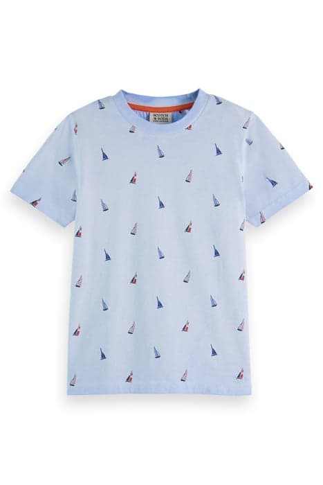 GARMENT-DYED T-SHIRT MINI SAIL BOATS by Scotch & Soda