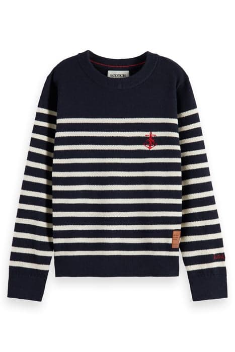 CLASSIC YARN-DYED STRIPE PULLOVER NIGHT STRIPE by Scotch & Soda