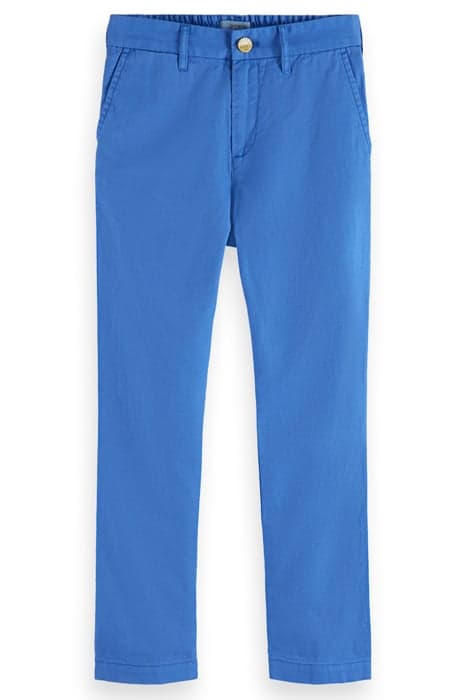 LOOSE-TAPERED-FIT COTTON LINEN PANTS TILE BLUE by Scotch & Soda