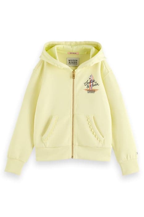 SOFT ZIP-THROUGH RELAXED HOODIE FRESH LEMON by Scotch & Soda