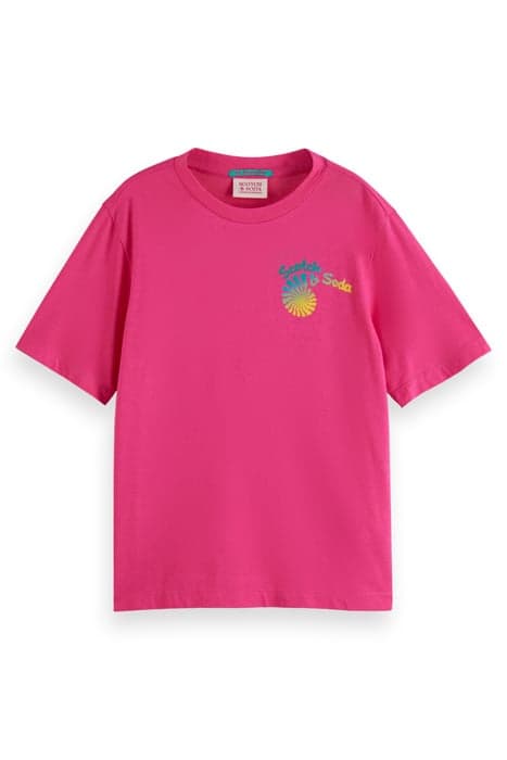 GRADIENT ARTWORK RELAXED-FIT T-SHIRT FUN FUCHSIA by Scotch & Soda