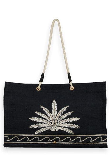 STRAW SHOPPER WITH EMBROIDERY ANTRA by Scotch & Soda