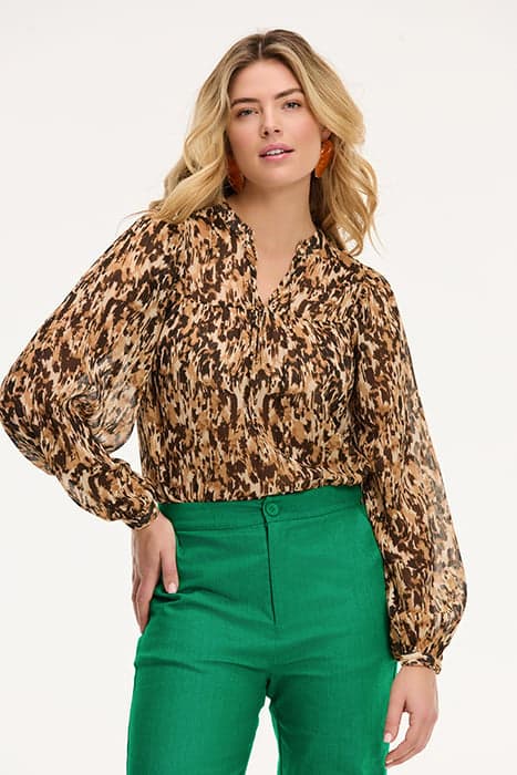 ISA TOP FADED LEOPARD BEIGE FADED LEOPARD by Shiwi