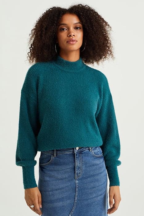 KNITTED PULLOVER PETROL by WE Fashion